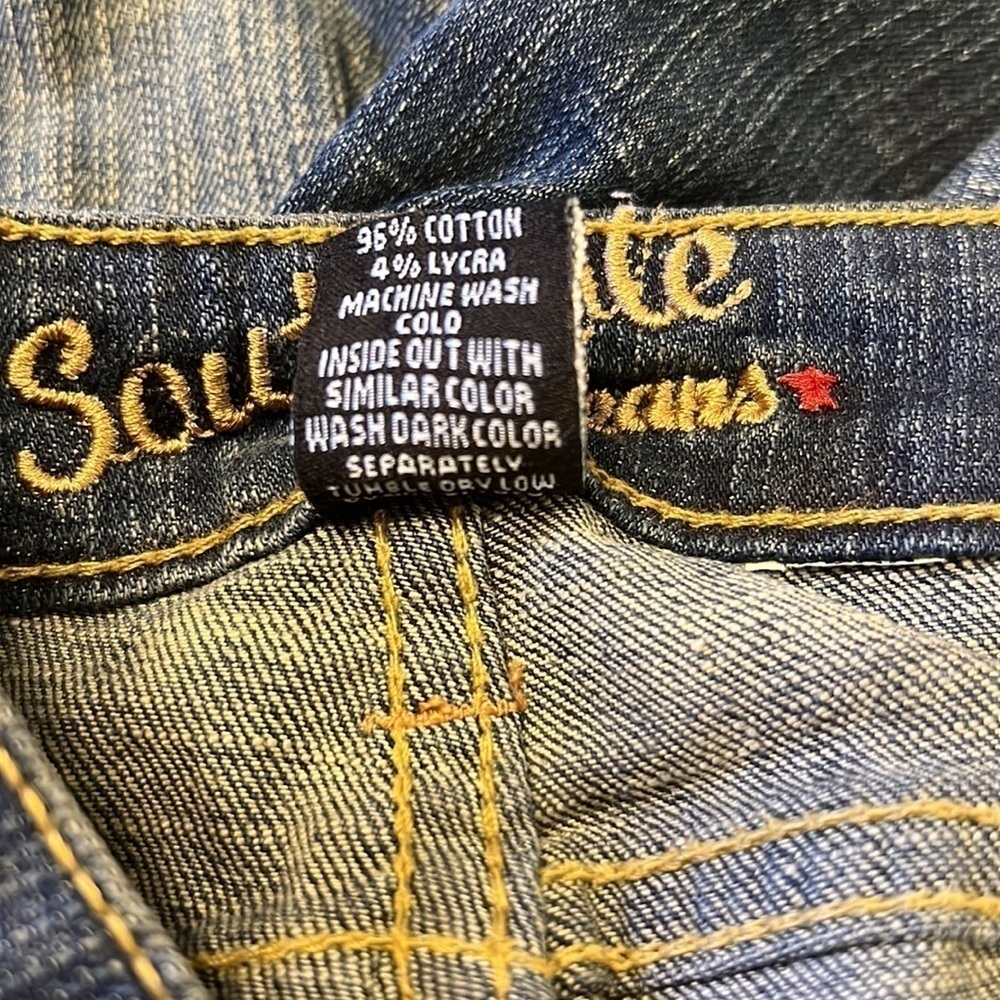 Southpole Dark Wash Blue Denim Flare Bootcut Jeans Size 5 - Picture 11 of 16
